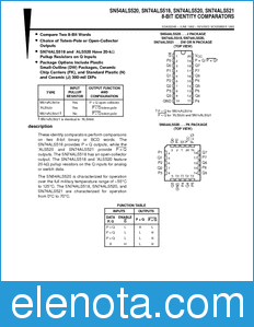 Texas Instruments SN54ALS520 datasheet