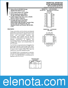 Texas Instruments SN54BCT244 datasheet