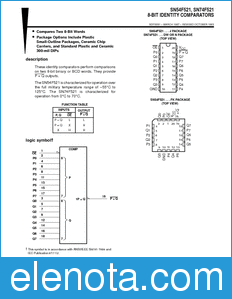 Texas Instruments SN54F521 datasheet