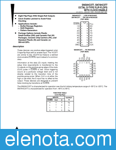 Texas Instruments SN54HC377 datasheet