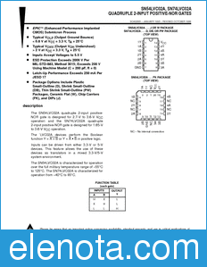 Texas Instruments SN54LVC02A datasheet