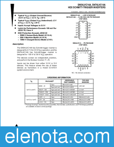 Texas Instruments SN54LVC14A datasheet