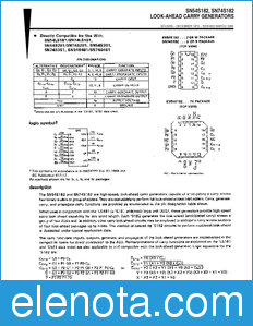Texas Instruments SN54S182 datasheet