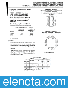 Texas Instruments SN54S258 datasheet