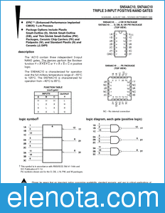 Texas Instruments SN74AC10 datasheet