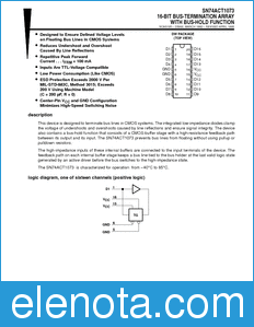 Texas Instruments SN74ACT1073 datasheet