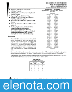 Texas Instruments SN74AHC16541 datasheet