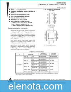 Texas Instruments SN74AHC4066N datasheet