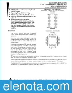 Texas Instruments SN74AHC573 datasheet