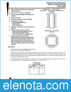 Texas Instruments SN74AHCT273 datasheet