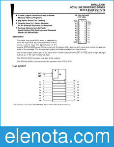 Texas Instruments SN74ALS2541 datasheet