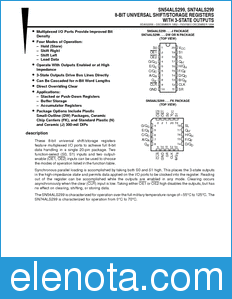 Texas Instruments SN74ALS299 datasheet