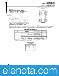 Texas Instruments SN74ALVC244 datasheet