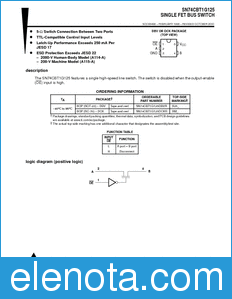 Texas Instruments SN74CBT1G125 datasheet
