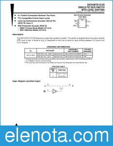 Texas Instruments SN74CBTD1G125 datasheet