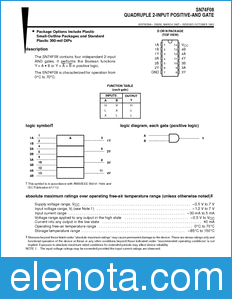 Texas Instruments SN74F08 datasheet
