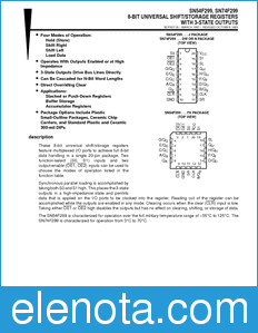 Texas Instruments SN74F299 datasheet