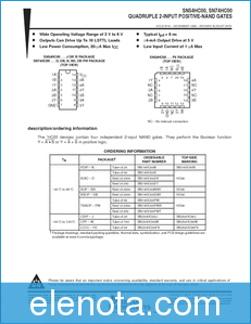 Texas Instruments SN74HC00N datasheet