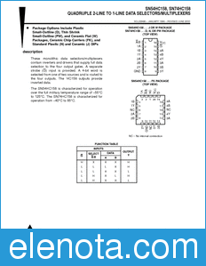 Texas Instruments SN74HC158 datasheet