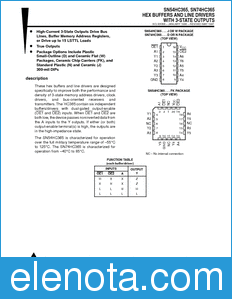Texas Instruments SN74HC365 datasheet