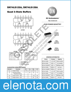 ON Semiconductor SN74LS125A datasheet