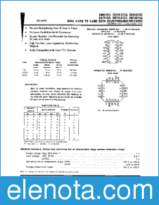 Texas Instruments SN74LS153 datasheet