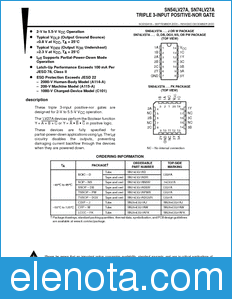 Texas Instruments SN74LV27A datasheet