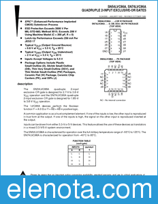 Texas Instruments SN74LVC86A datasheet