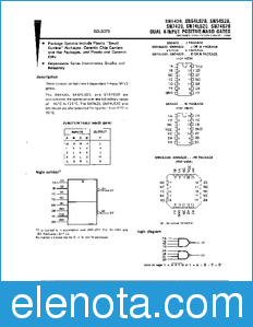 Texas Instruments SN74S20 datasheet
