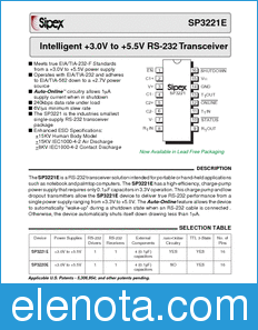 Sipex SP3221E datasheet