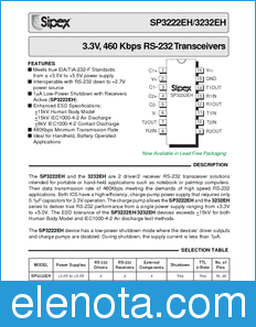 Sipex SP3222EH datasheet