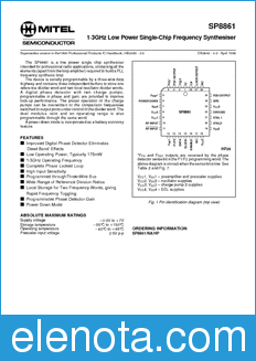 Zarlink Semiconductor SP8861 datasheet