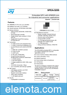 STMicroelectronics SPEAr320S datasheet