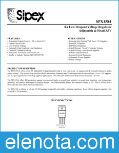 Sipex SPX1584 datasheet
