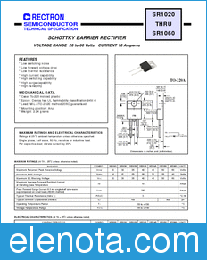 Rectron SR1035 datasheet
