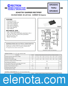 Rectron SR3020A datasheet