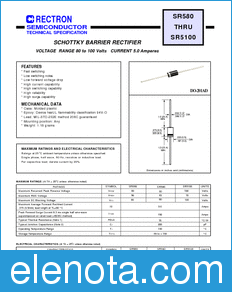 Rectron SR5100-B datasheet
