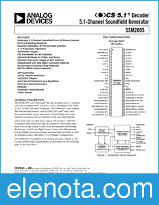 Analog Devices SSM2005 datasheet