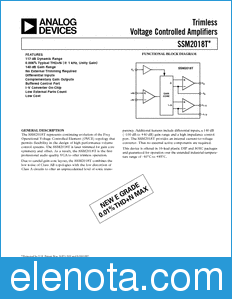 Analog Devices SSM2018T datasheet