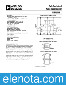 Analog Devices SSM2019 datasheet