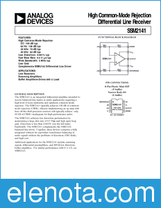 Analog Devices SSM2141 datasheet