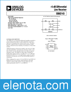 Analog Devices SSM2143 datasheet
