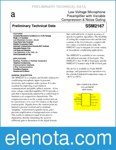 Analog Devices SSM2167 datasheet