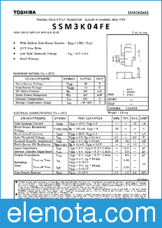 Toshiba SSM3K04FE datasheet