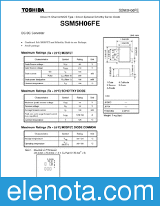 Toshiba SSM5H06FE datasheet