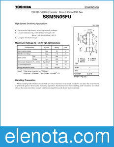 Toshiba SSM5N05FU datasheet