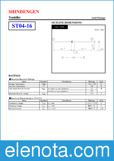 Shindengen ST04-16 datasheet