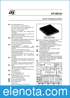 STMicroelectronics ST10R167 datasheet