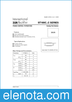 International Rectifier ST180C..C datasheet