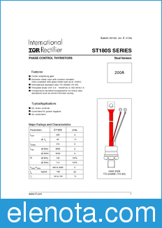 International Rectifier ST180S datasheet